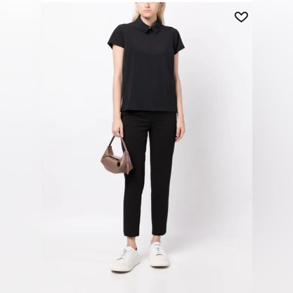 SPANX Women's Sunshine Black Short Sleeve Zipper Top T-Shirt Size‎ 1X